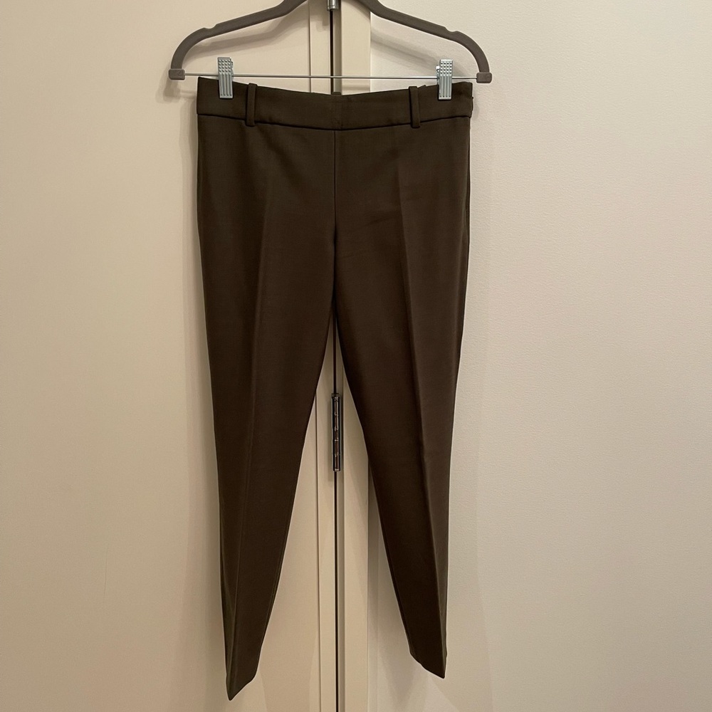 J.Crew Minnie Pant Wool Blend Green Petite 0